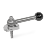 GN 918.6 Clamping Bolts, Stainless Steel, Upward Clamping, Screw from the Operator's Side