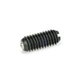 GN 615.8 Spring Plungers, Steel, Ball with Friction Bearing, with Slot
