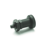 GN 607.1 Indexing Plungers, Steel, with Rest Position / Plastic Knob