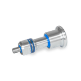 GN 8170 Indexing Plungers, Stainless Steel, DGUV Certified, Knob and Pin Side Hygienic Design (Full Hygiene)