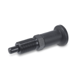 GN 817.2 Indexing Plungers, Steel / Long Plastic Knob