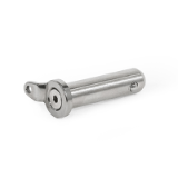 GN 124.3 Locking Pins, Stainless Steel, with Axial Lock (Ball Retainer)