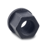 DIN 6331 Hex Nuts with Collar, Steel, Blackened