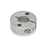 GN 7062.2 Semi-Split Shaft Collars, Stainless Steel, with Flange Holes