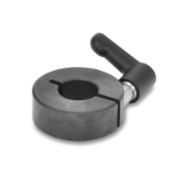 GN 706.4 Semi-Split Shaft Collars, Steel / Aluminum, with Adjustable Hand Lever