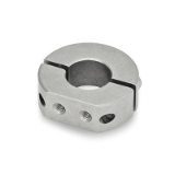 GN 7072.1 Split Shaft Collars, Stainless Steel, with Extension-Tapped Holes