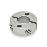 GN 7072.2 Split Shaft Collars, Stainless Steel, with Flange Holes