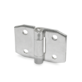 GN 1364 Sheet Metal Hinges, Pointed, Stainless Steel