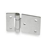 GN 136 Sheet Metal Hinges, Stainless Steel, Square or Vertically Elongated