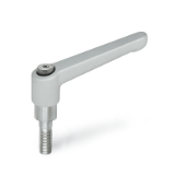 GN 911 Adjustable Hand Levers, for Tube Clamp Connectors / Linear Actuator Connectors, Zinc Die Casting / Stainless Steel