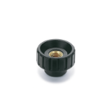 GN 590.5 - Knurled nuts, Bushing Stainless Steel, Type D, with threaded through bore
