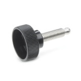 GN 421.11 - Hollow knurled knobs, with ball end