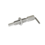 GN 7017 - Stainless-Steel-Indexing plungers, Type BK, without rest position, with locknut