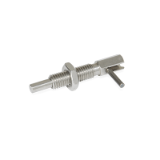GN 7017 - Stainless-Steel-Indexing plungers, Type CK, with rest position, with locknut