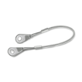 GN 111.8 - Stainless Steel Retaining Cables, Type C, with 2 mounting tabs
