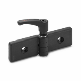 GN 159 - Hinges, Plastic, Accessory for Profile Systems, Identification no. 2, with safety hand levers