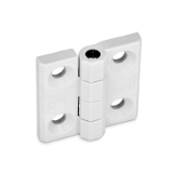 GN 237.1 A-WS - Hinges Plastic, white, Type A, 2x2 bores for countersunk screws