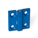GN 237.1 VDB - Hinges, detectable, FDA-compliant plastic, Type A, 2x2 bores for countersunk screws