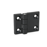 GN 237.1 A - Hinges Plastic, horizontally elongated, Type A, 2x2 bores for countersunk screws