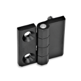 GN 237.1 D - Hinges Plastic, Type D, 2x bores for countersunk screws / 2x threaded studs