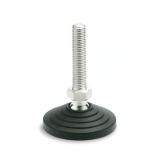 GN 344.5 - Stainless Steel- Levelling feet, Foot plastic /Threaded stud Stainless Steel, Type A, without nut, without rubber underlay