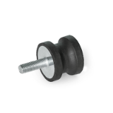 GN 356 - Rubber buffers, Type ES, with female thread / threaded stud