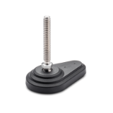 GN 445.5 - Levelling feet with two fixing holes, Type A, without nut, without rubber underlay