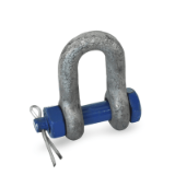 GN 584 B - Shackles, gerade, Form B,Bolt with nut and split pin